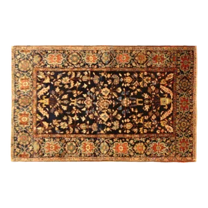 Antique Ferahan Sarouk Oriental Rug, in Small Size, with Intricate Floral Design