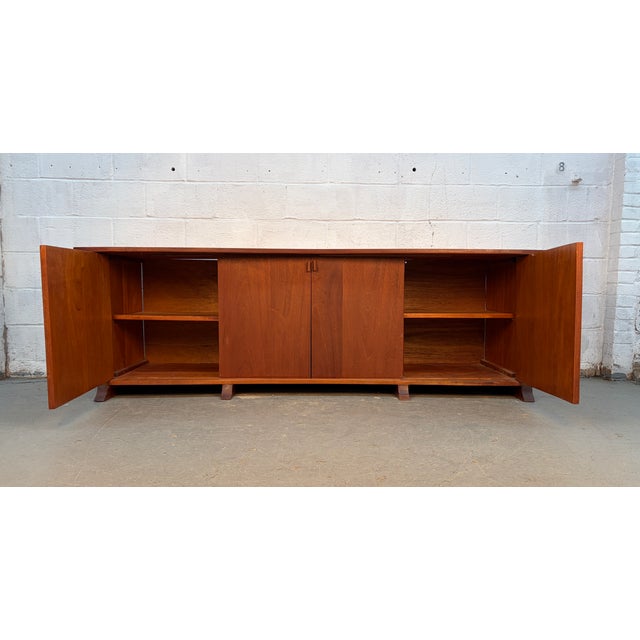 Sculpted Mid 20th Century Live-Edge Walnut Sideboard For Sale - Image 10 of 16