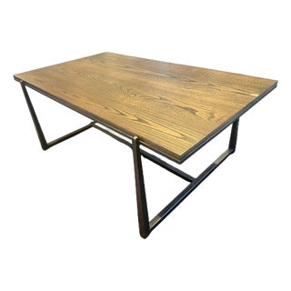 Metal & Wood Coffee Table For Sale