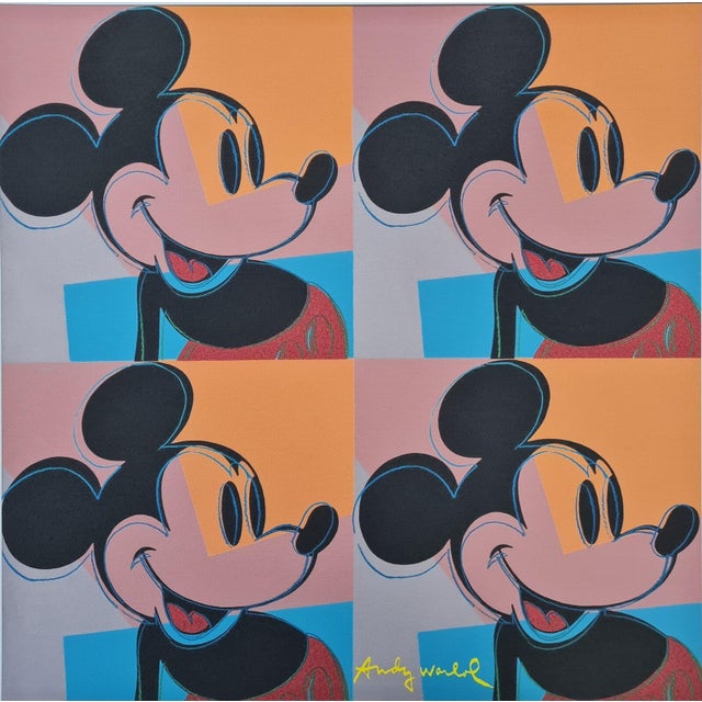 After Andy warhol " Topolino" limited edition lithograph by cmoa. stunning limited edition of 500 numbered in pencil with...