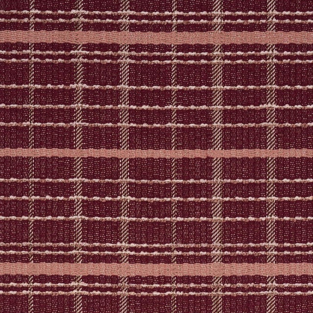 Traditional Sample - Schumacher Merrick Performance Plaid Fabric In Garnet For Sale - Image 3 of 5