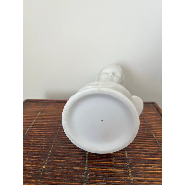 White Mid-Century French Bisque Bust of a Young Child For Sale - Image 8 of 9