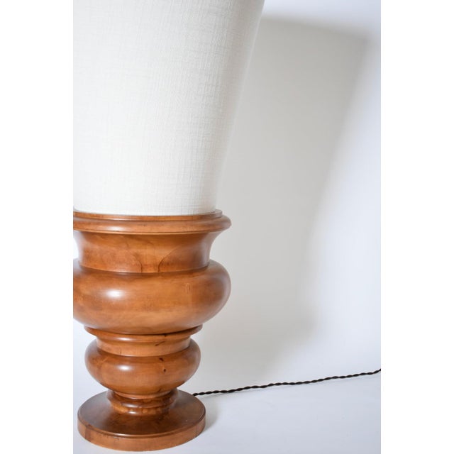 Turned Wood Lamps, 1970s, Set of 2 For Sale - Image 4 of 5