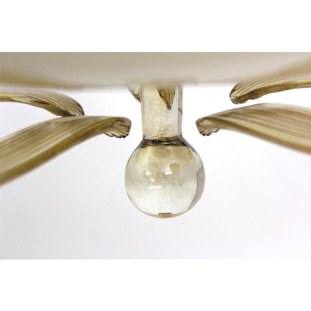 Tall Art Deco Curved Glass Ceiling Light from ESC Zukov, 1940s For Sale - Image 18 of 18