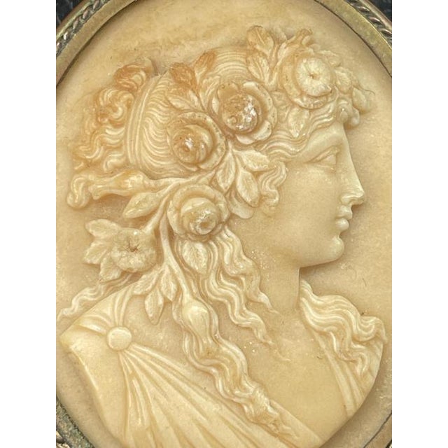Lava Stone Cameo Brooch For Sale - Image 11 of 12