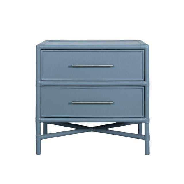 Contemporary Verona Two-Drawer Nightstand, Regatta Blue For Sale - Image 3 of 4