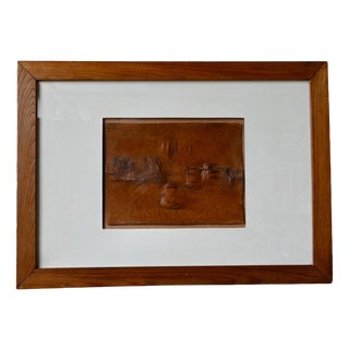 Italian Brutalist Bas-Relief in Paper Pulp, 1960s For Sale