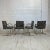 Mid-Century Modern Brass Four Chairs Knoll Style Flat Bar Milo Baughman For Sale - Image 3 of 10
