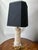 Vintage Table Lamp in Alabaster with Black Lampshade, 1960s For Sale - Image 6 of 6