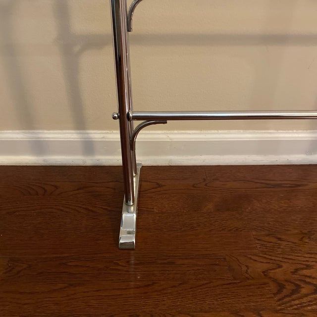 1970s 1970s Mid-Century Modern Chrome Quilt Rack Holder For Sale - Image 5 of 9