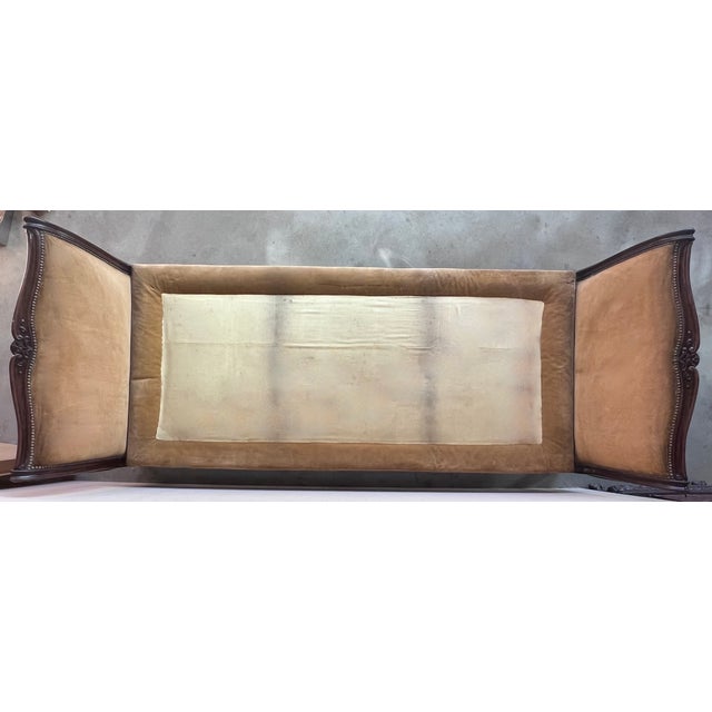 19th Century French Louis XV Period Carved Walnut Daybed For Sale - Image 4 of 12