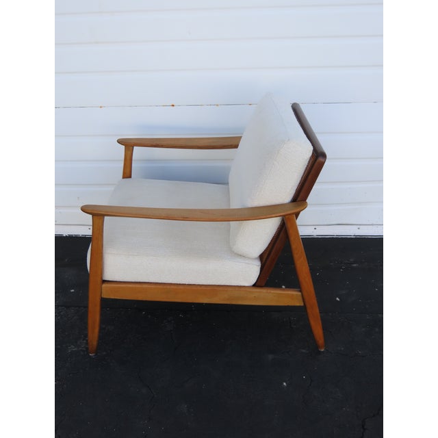 Mid-Century Modern Mid Century Modern Caned Back Lounge Accent Side Chair 6921 For Sale - Image 3 of 12