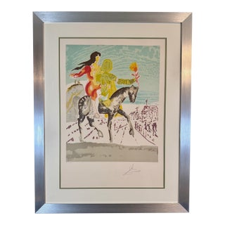 1980s Dali New Jerusalem the Messiah Hand Signed Numbered Lithograph Surrealism Art For Sale