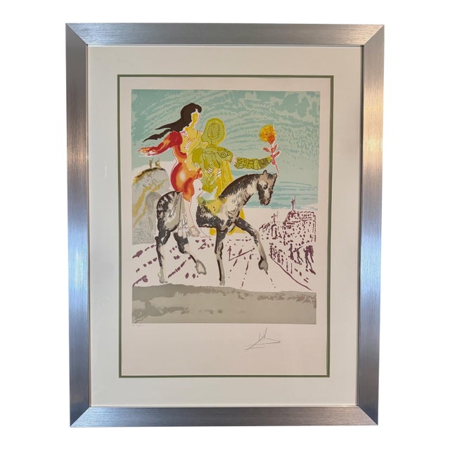 1980s Dali New Jerusalem the Messiah Hand Signed Numbered Lithograph Surrealism Art For Sale