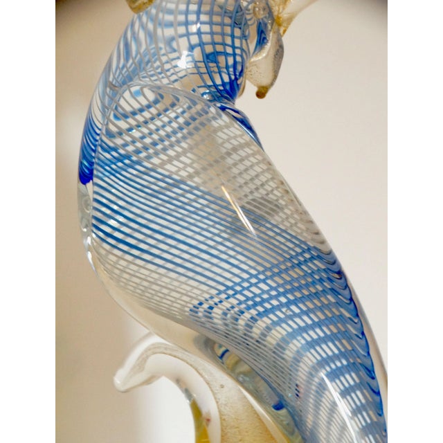 Italian Murano Glass Cockatoo Bird, 15 Inches For Sale - Image 13 of 14