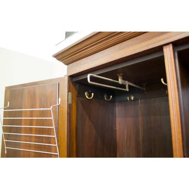 Wood Antique Victorian Mahogany Compactum Combination Wardrobe, 1890s For Sale - Image 7 of 11