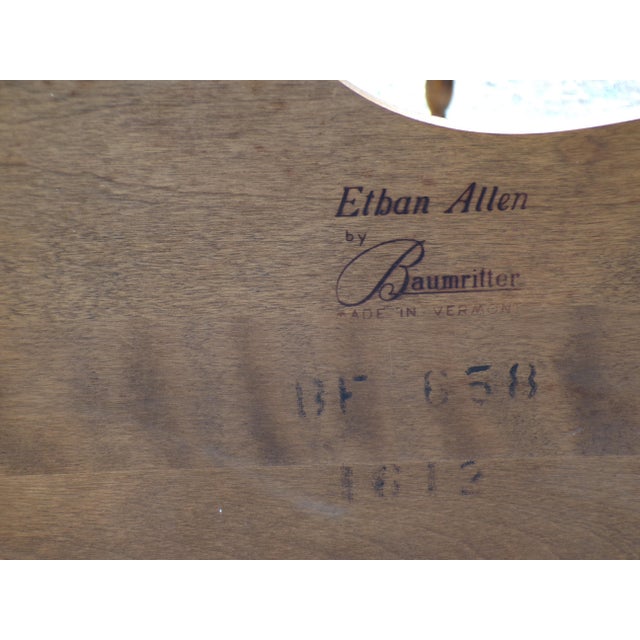 Vintage Ethan Allen Baumritter Solid Maple Full Double Cannonball Poster Bed For Sale - Image 14 of 17
