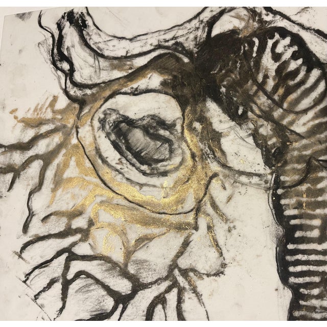 Michele Oka Doner, Original Drawing Painting Abstract Biomorphic Art Gold Leaf Michele Oka Doner, 2004 For Sale - Image 9 of 11