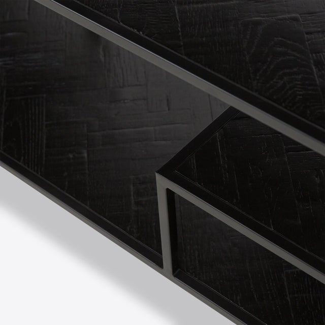 York Ebonised Oak Console Table from Pure White Lines For Sale - Image 4 of 9