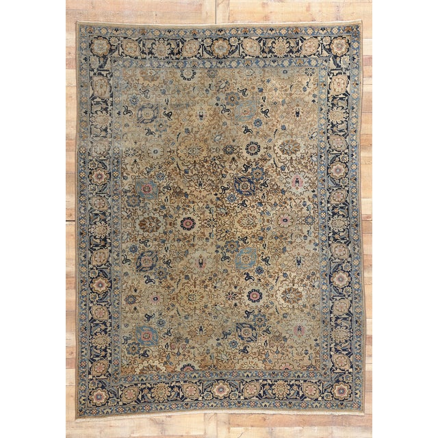 Antique Persian Tabriz Rug - 07'04 X 09'10 For Sale - Image 9 of 9