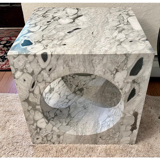 Kelly Wearstler Selby Solid Marble Side Table For Sale - Image 4 of 10