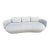 Oyster Beige Modern Curved Sofa, Paul Michael Company For Sale