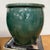 Mid 20th Century Deep Green Glazed Round Ceramic Planters - A Pair For Sale - Image 4 of 8