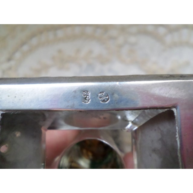 Silver Late 19th Century Antique Sterling Silver Ornate and Etched Crystal Cigar Lighter For Sale - Image 8 of 10