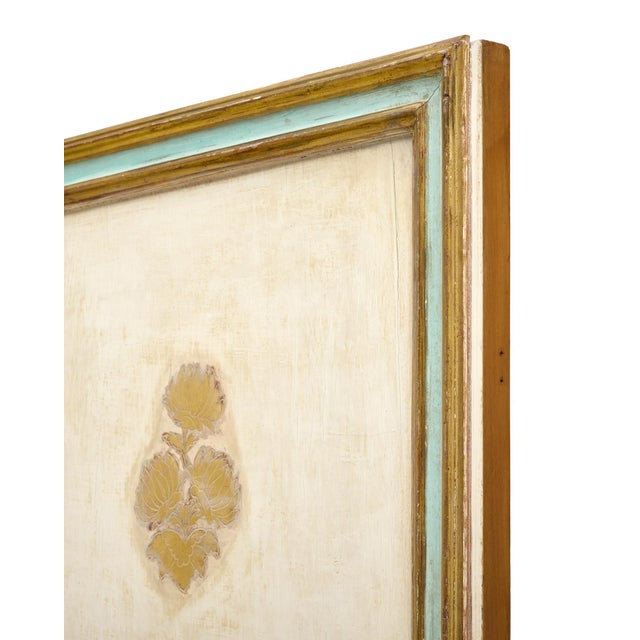 French Antique Panel Screen, Gold Leaf For Sale - Image 4 of 9