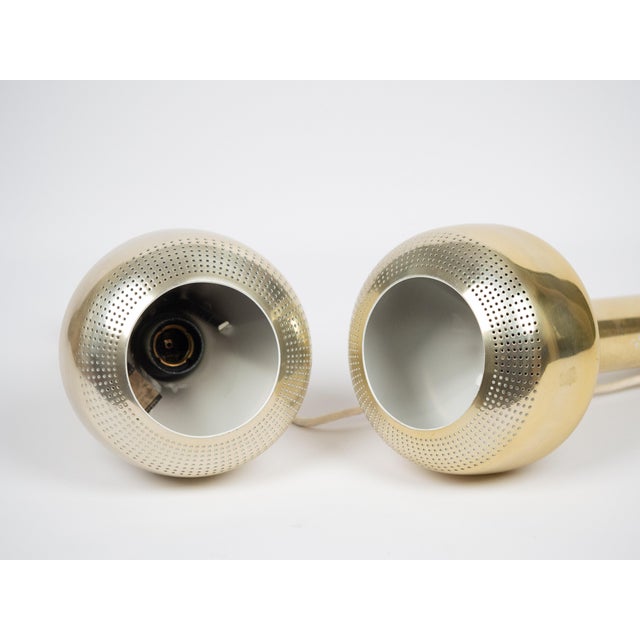 Gold Vintage Danish VL56 Lamps by Wilhelm Lauritzen for Louis Poulsen, 1950s, Set of 2 For Sale - Image 8 of 14