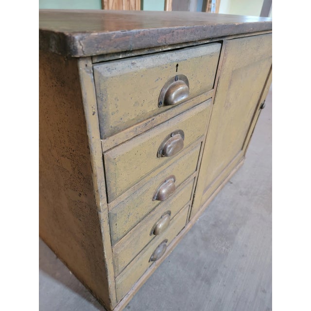 Antique English Painted Cupboard For Sale - Image 4 of 13