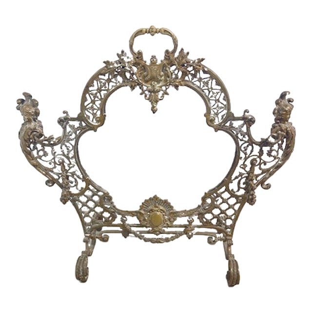 Bronze Fire Place Screen For Sale