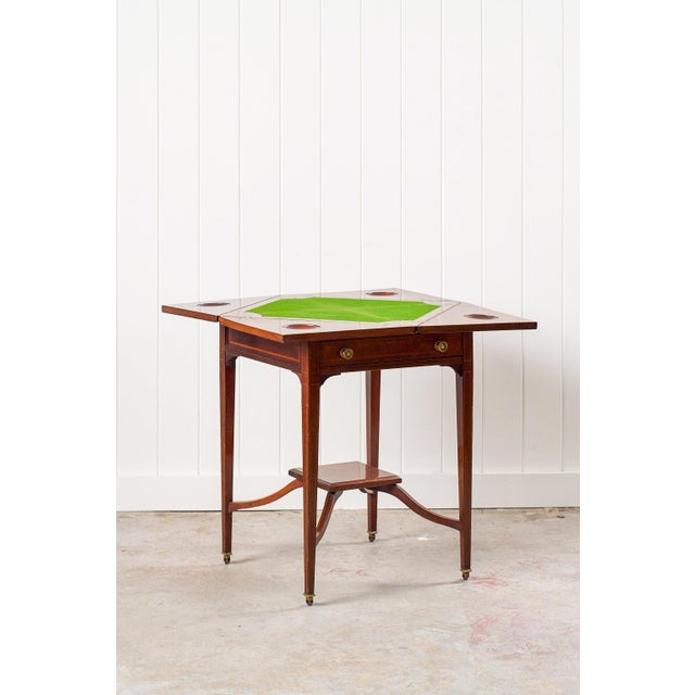 Edwardian Envelope Card Table For Sale - Image 12 of 18