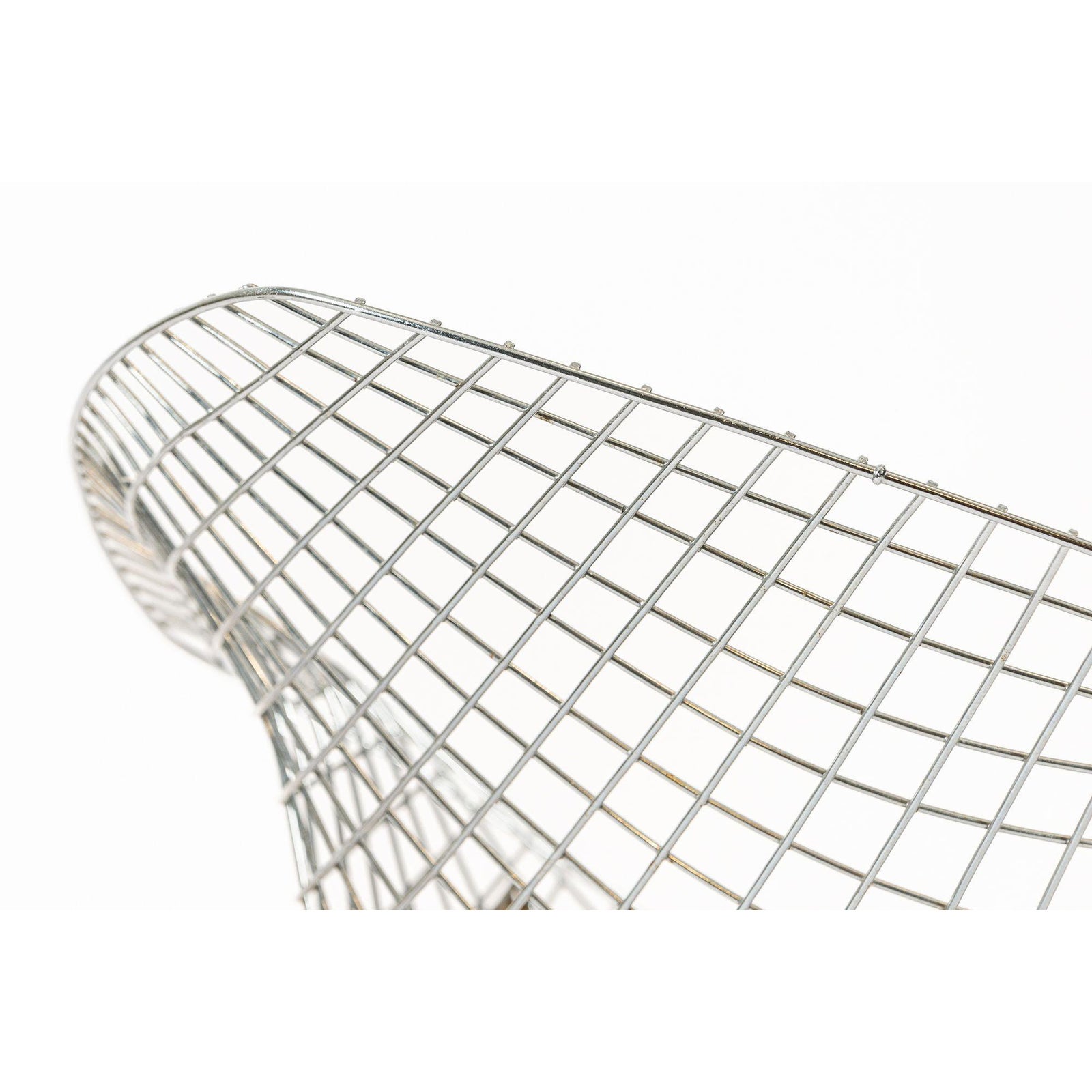 1970s Mid Century Silver Diamond Wire Chair by Bertoia for Knoll