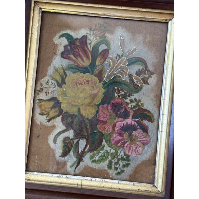 Antique Victorian Floral Theorem Painting on Velvet, Circa Late 19th Century For Sale In New York - Image 6 of 15