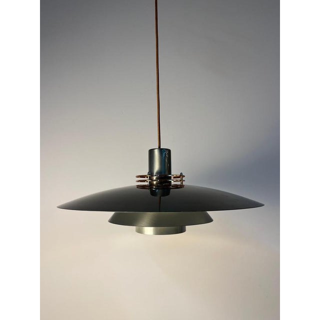 Large Leto Silver Copper Pendant Lamp by Top Lamper, 1980s For Sale - Image 11 of 11