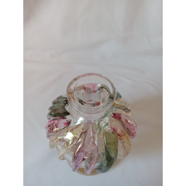 Glass Vintage Ion Tamaian Signed Hand Blown Art Glass Perfume Bottle With Dauber For Sale - Image 7 of 17