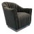 Modern Gray Microfiber Channeled Club Chair For Sale