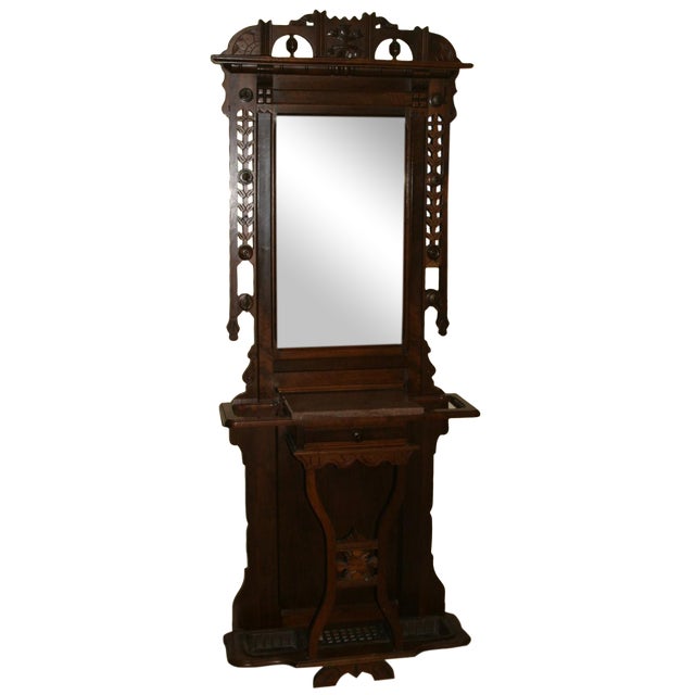 Antique Eastlake Hall Tree Chairish