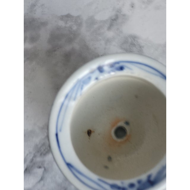 1980s 1980s Blue and White Flowers Porcelain Planter For Sale - Image 5 of 13