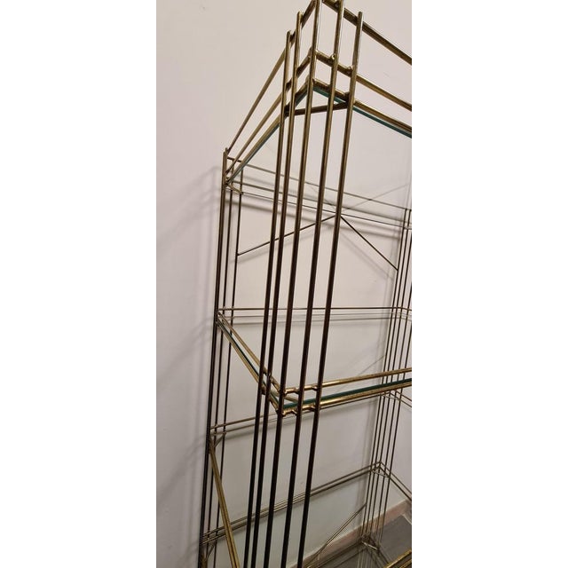 Vintage Brass and Glass Shelf For Sale - Image 5 of 16