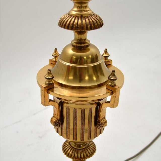 Cream Neoclassical Brass Table Lamps, 1930s, Set of 2 For Sale - Image 8 of 11