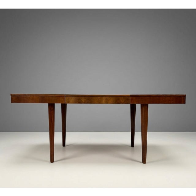 Wood Mid-Century Extendable Dining Table in Wood from Jindřich Halabala, 1950s For Sale - Image 7 of 8