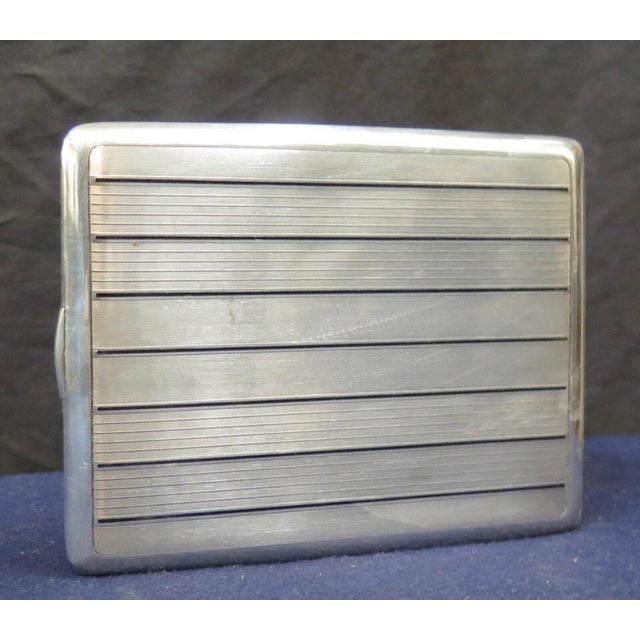 Silver Vintage Art Deco Period Sterling Silver Smoking Set For Sale - Image 8 of 12