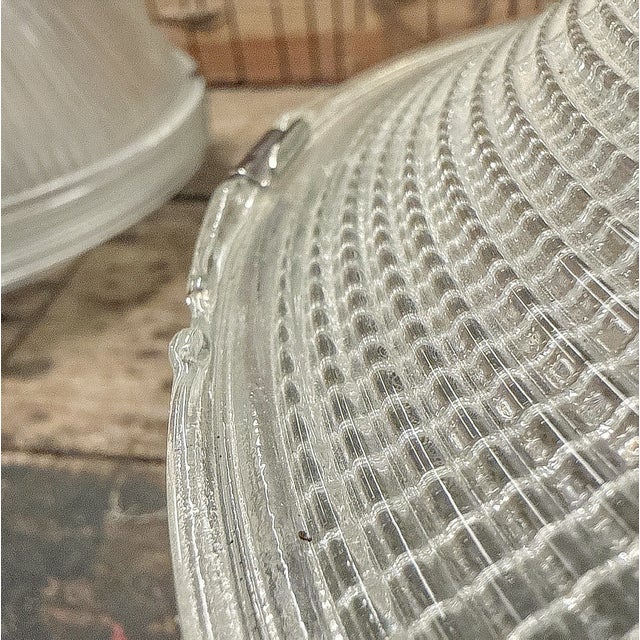 Antique Holophane Glass Lamp Shades, a Pair For Sale - Image 13 of 13