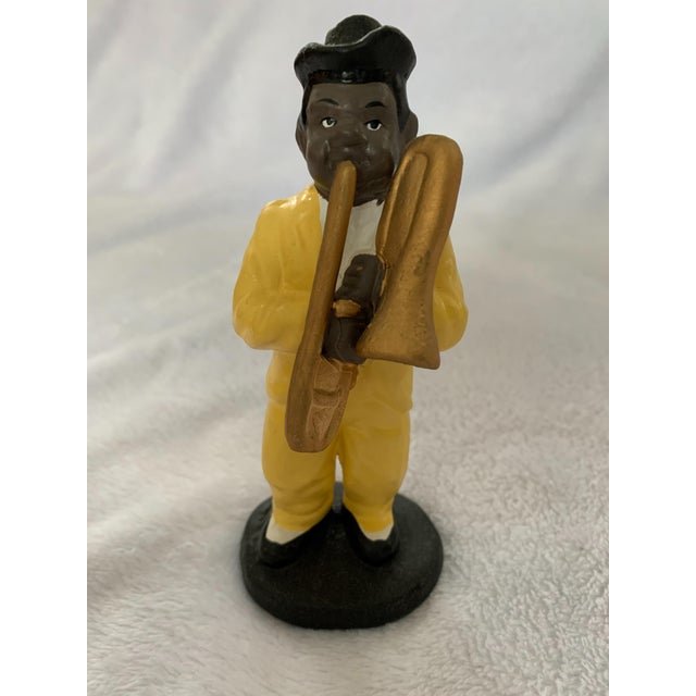 Yellow 1940s Jazz Duo Figurines - Set of 2 For Sale - Image 8 of 9