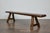 Rustic American Pine Bench with A-Frame Base, Long 20th-Century Design For Sale In Atlanta - Image 6 of 9