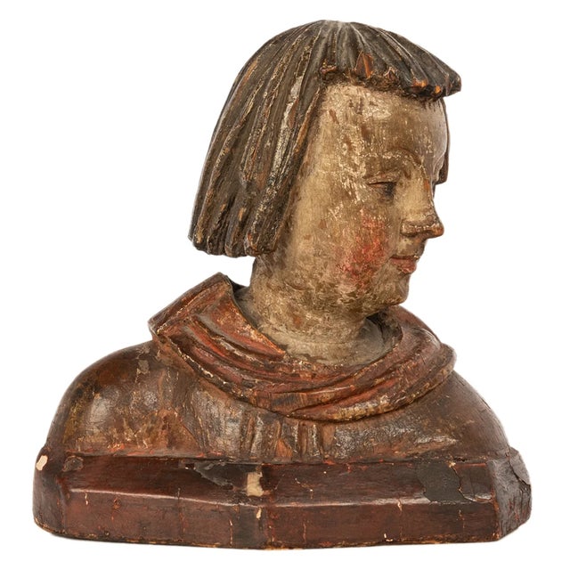 Antique 16thC Catholic German Renaissance Carved Bust Stephan Rottaler Landshut 1500 For Sale - Image 11 of 18