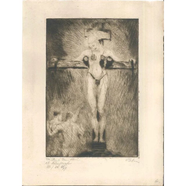 Drypoint and aquatint (brown ink) on cream paper. Signed ''Rehn'' in pencil on the lower right margin. Titled and numbered...