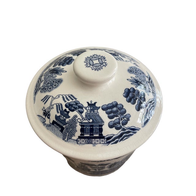 Chinoiserie 1920s Blue Willow Canisters - Set of 4 For Sale - Image 3 of 10